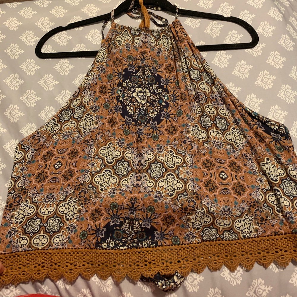 Plus Size open back tie top